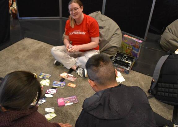 Children playing 5 minute volcano card game STEM 2026 2